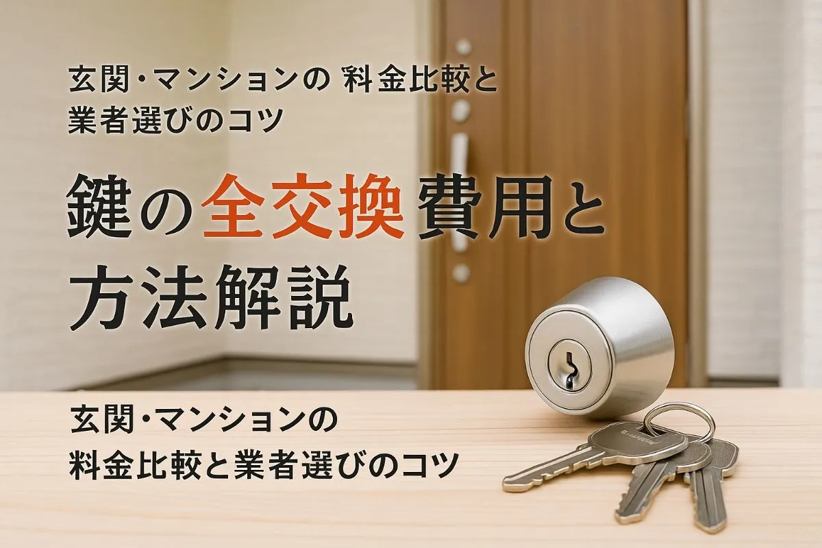 鍵の全交換の費用相場と方法を徹底解説｜玄関やマンションの料金比較・業者選びの注意点