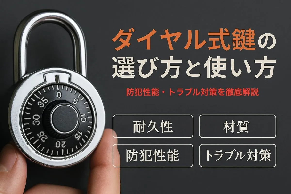 鍵のダイヤル式を選ぶポイントと使い方完全ガイド｜防犯性能・トラブル対策も徹底解説