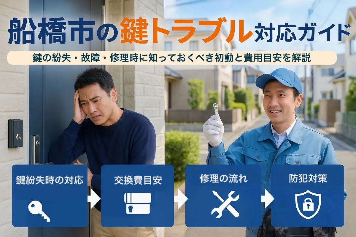 船橋市で鍵トラブル時の正しい初動と交換・修理費用ガイド