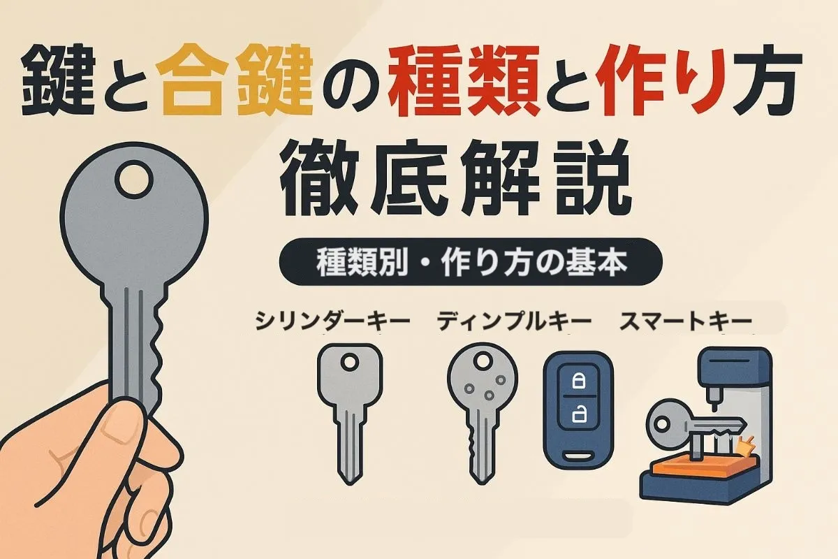 鍵と合鍵の種類と作り方を徹底解説！